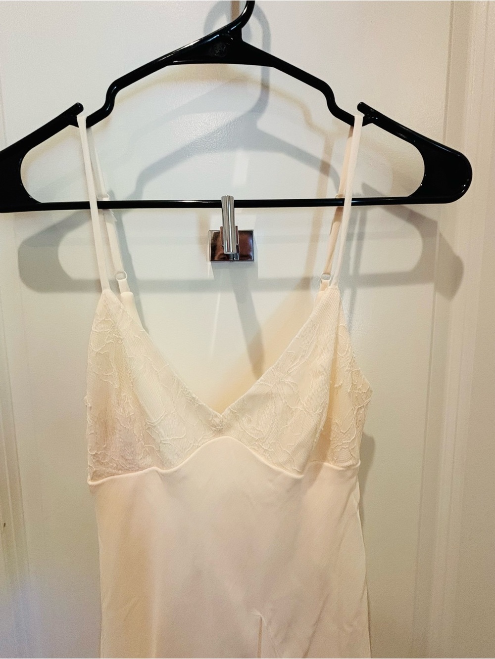 ⌛️sale⌛️ NWT Thirty Thirty boho Lace Trim Slip Dress in Light Cream - S - Picture 3 of 10